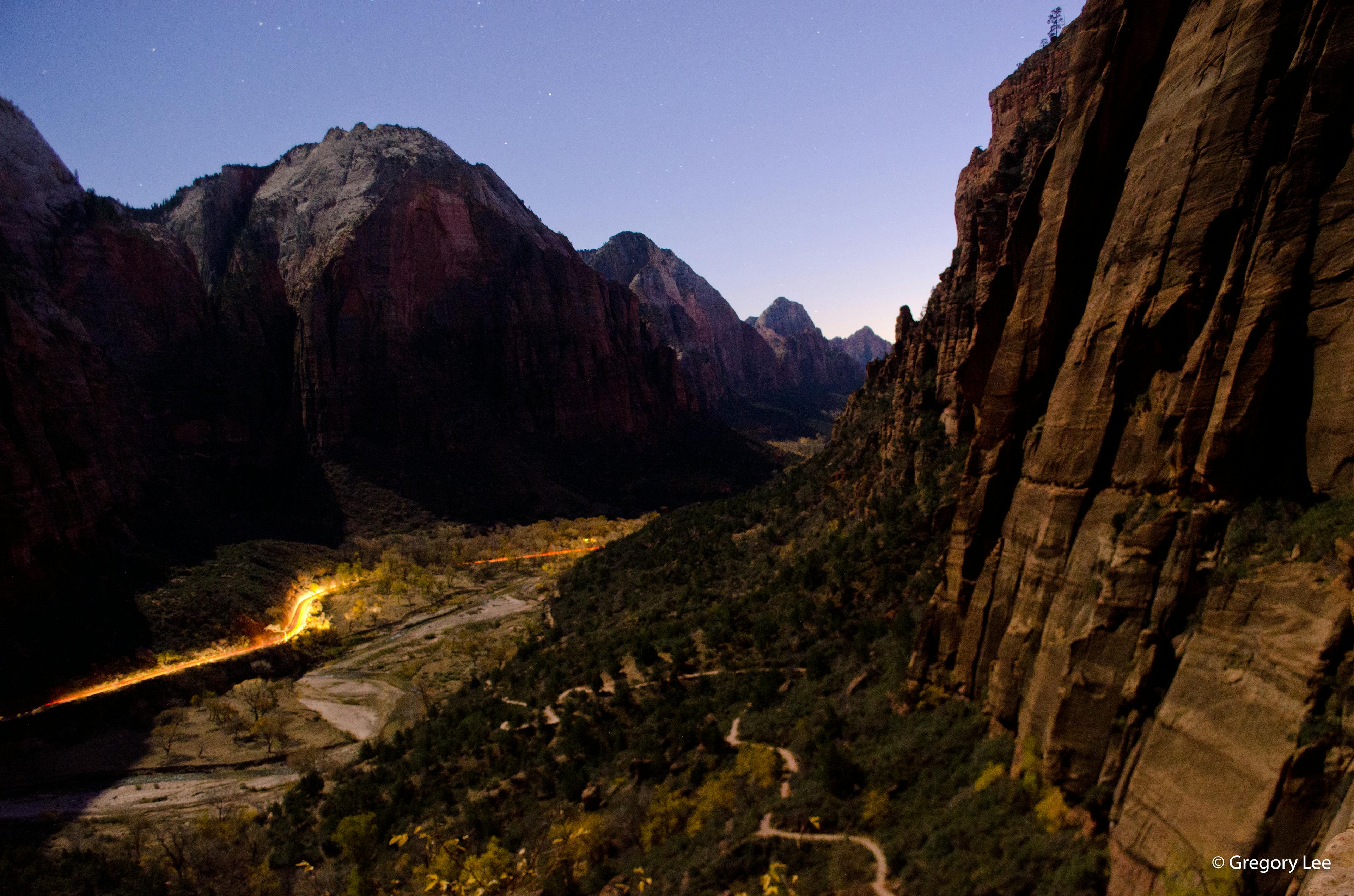 Zion Canyon at Night